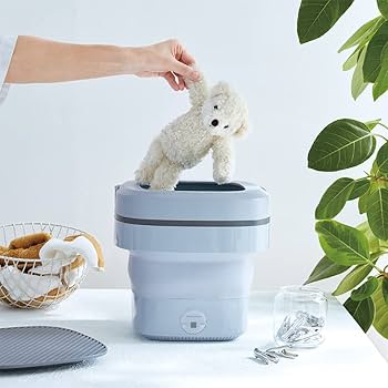 新品未使用 レコルト しまえる洗濯機　ペールブルー たのめーる】レコルト しまえるミニ洗濯機 ペールブルー RWM-1